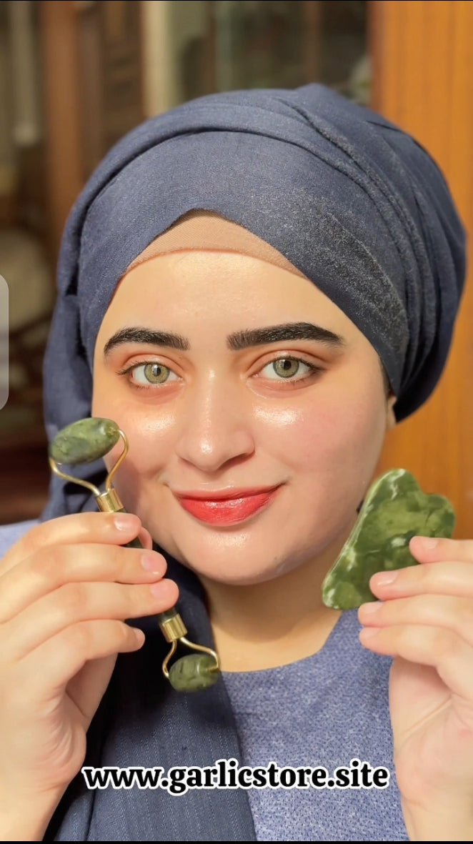 🌿 Garlic Golden Glow Combo – Formula Face Wash + Beauty Cream + Jade Roller And Gosha
