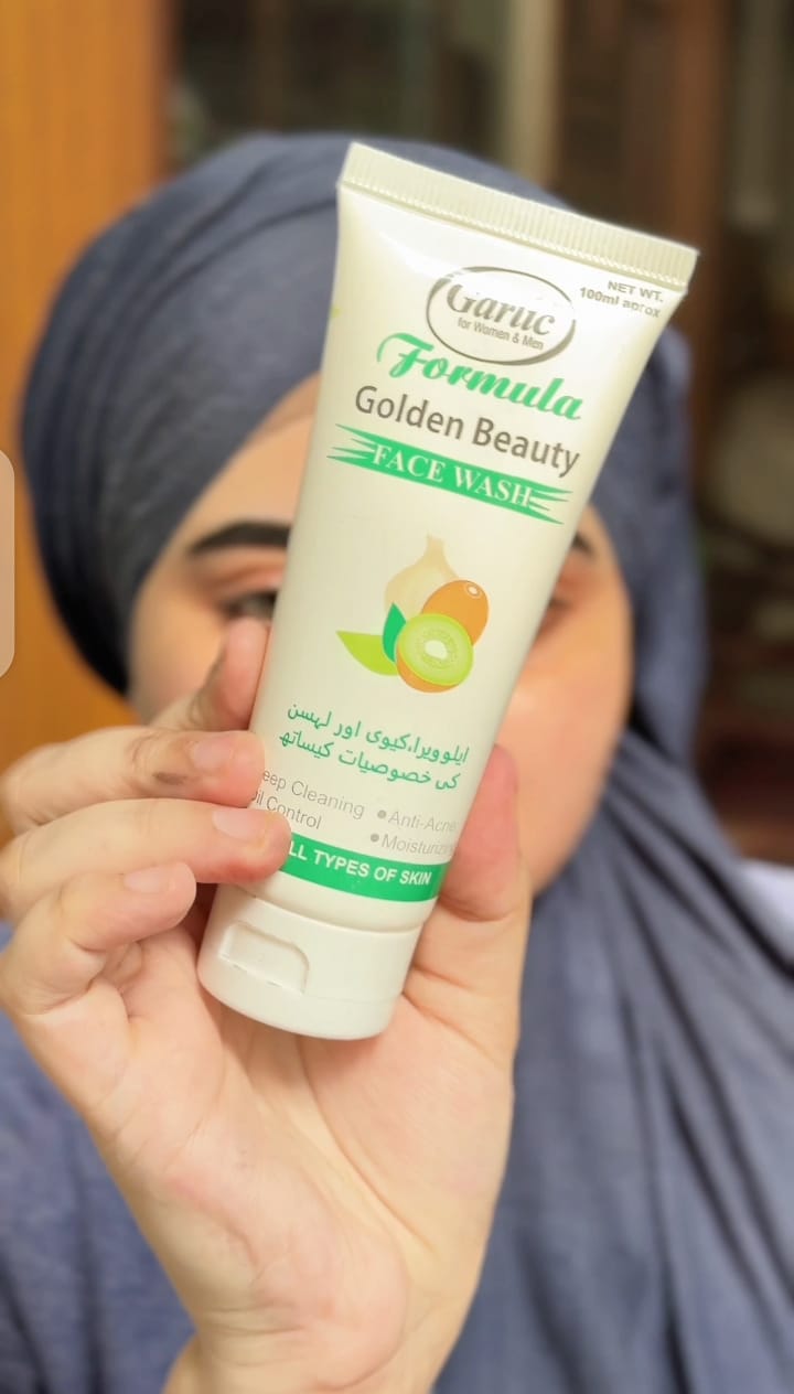 🌿 Garlic Golden Glow Combo – Formula Face Wash + Beauty Cream + Jade Roller And Gosha